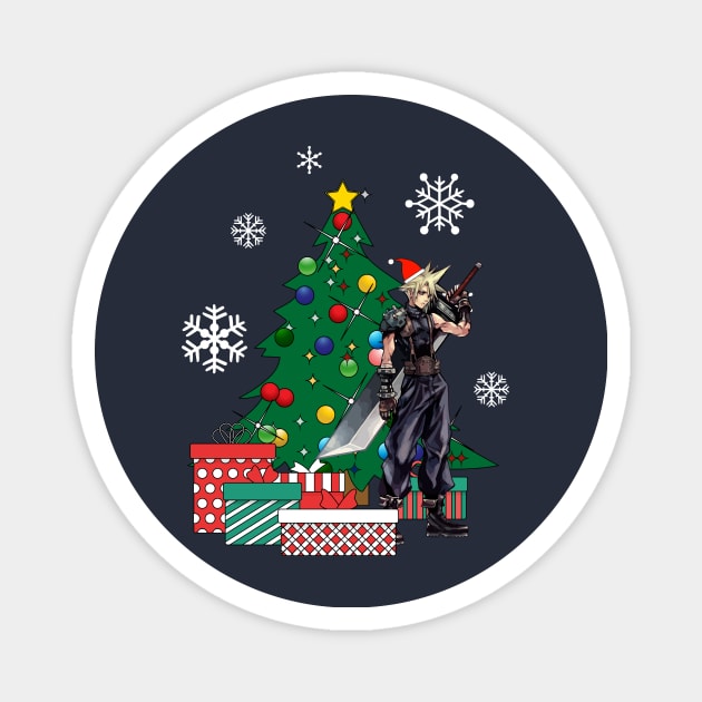 Cloud Strife Around The Christmas Tree Final Fantasy Magnet by Nova5